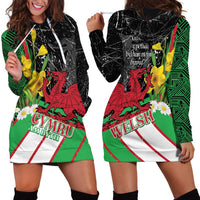 Wales Saint David's Day Hoodie Dress Cymru Am Byth Welsh Dragon - Wonder Print Shop