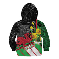 Wales Saint David's Day Kid Hoodie Cymru Am Byth Welsh Dragon - Wonder Print Shop