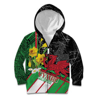 Wales Saint David's Day Kid Hoodie Cymru Am Byth Welsh Dragon - Wonder Print Shop