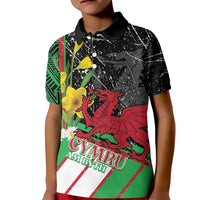 Wales Saint David's Day Kid Polo Shirt Cymru Am Byth Welsh Dragon - Wonder Print Shop