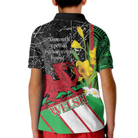 Wales Saint David's Day Kid Polo Shirt Cymru Am Byth Welsh Dragon - Wonder Print Shop
