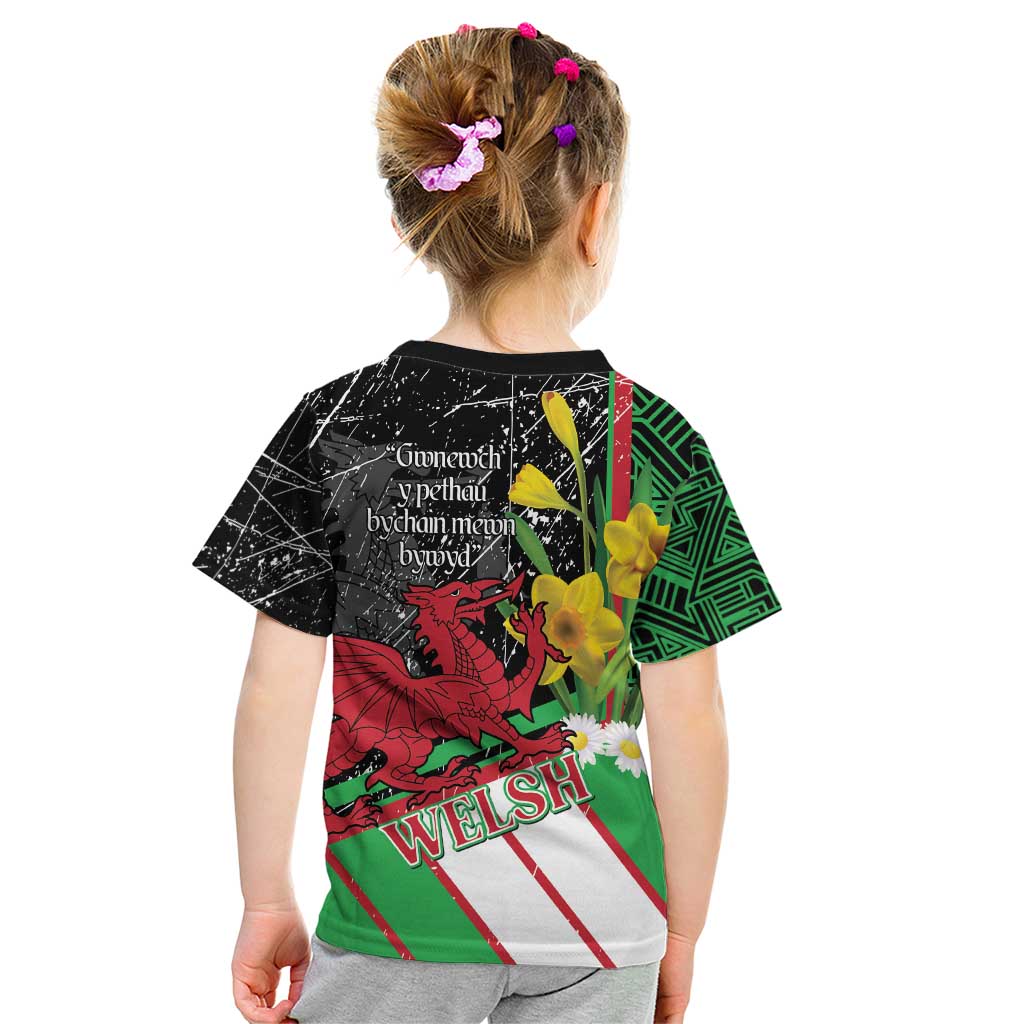 Wales Saint David's Day Kid T Shirt Cymru Am Byth Welsh Dragon - Wonder Print Shop