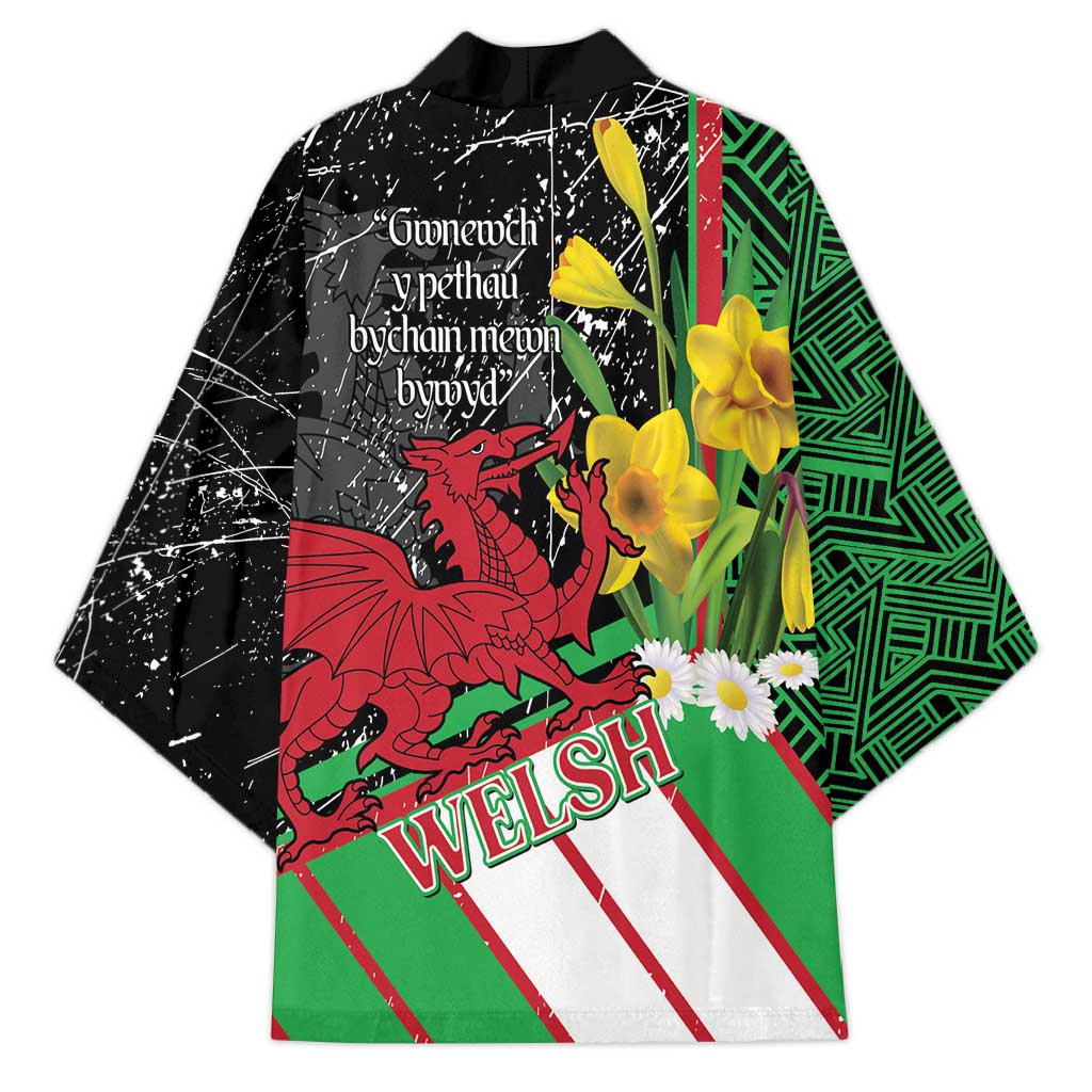 Wales Saint David's Day Kimono Cymru Am Byth Welsh Dragon - Wonder Print Shop