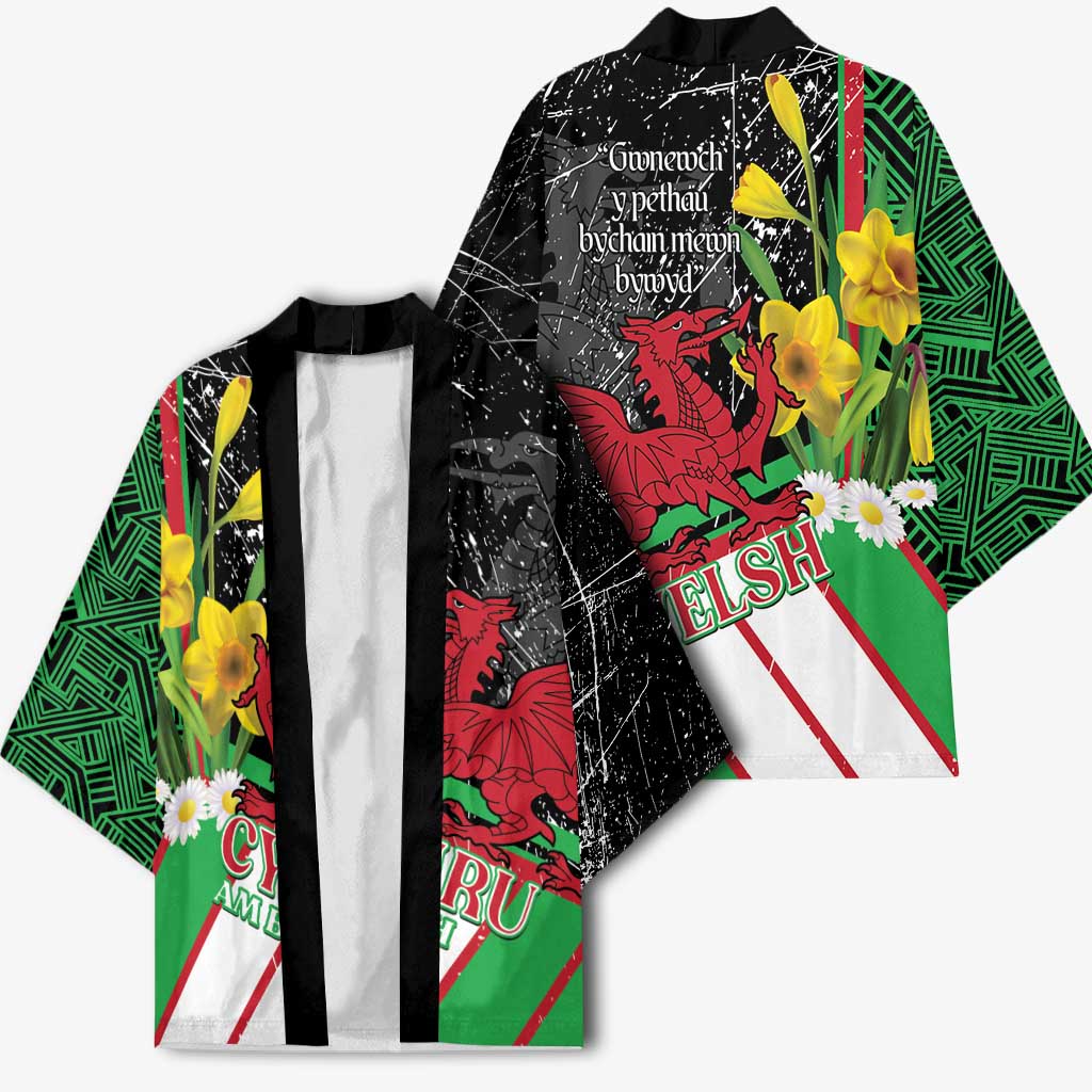 Wales Saint David's Day Kimono Cymru Am Byth Welsh Dragon - Wonder Print Shop