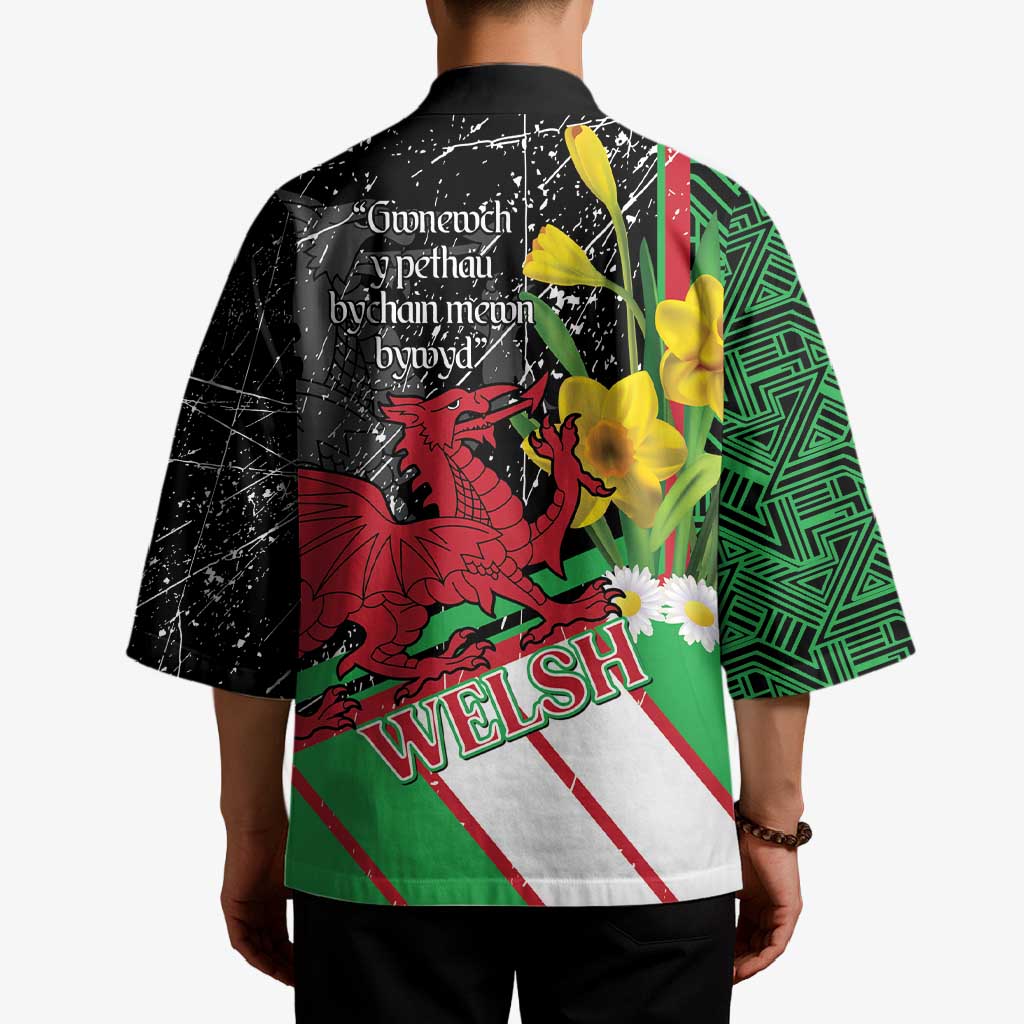 Wales Saint David's Day Kimono Cymru Am Byth Welsh Dragon - Wonder Print Shop