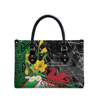 Wales Saint David's Day Leather Bag Cymru Am Byth Welsh Dragon - Wonder Print Shop