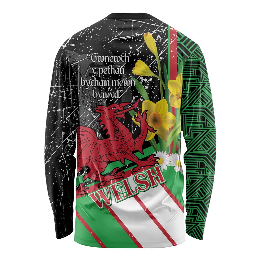 Wales Saint David's Day Long Sleeve Shirt Cymru Am Byth Welsh Dragon - Wonder Print Shop