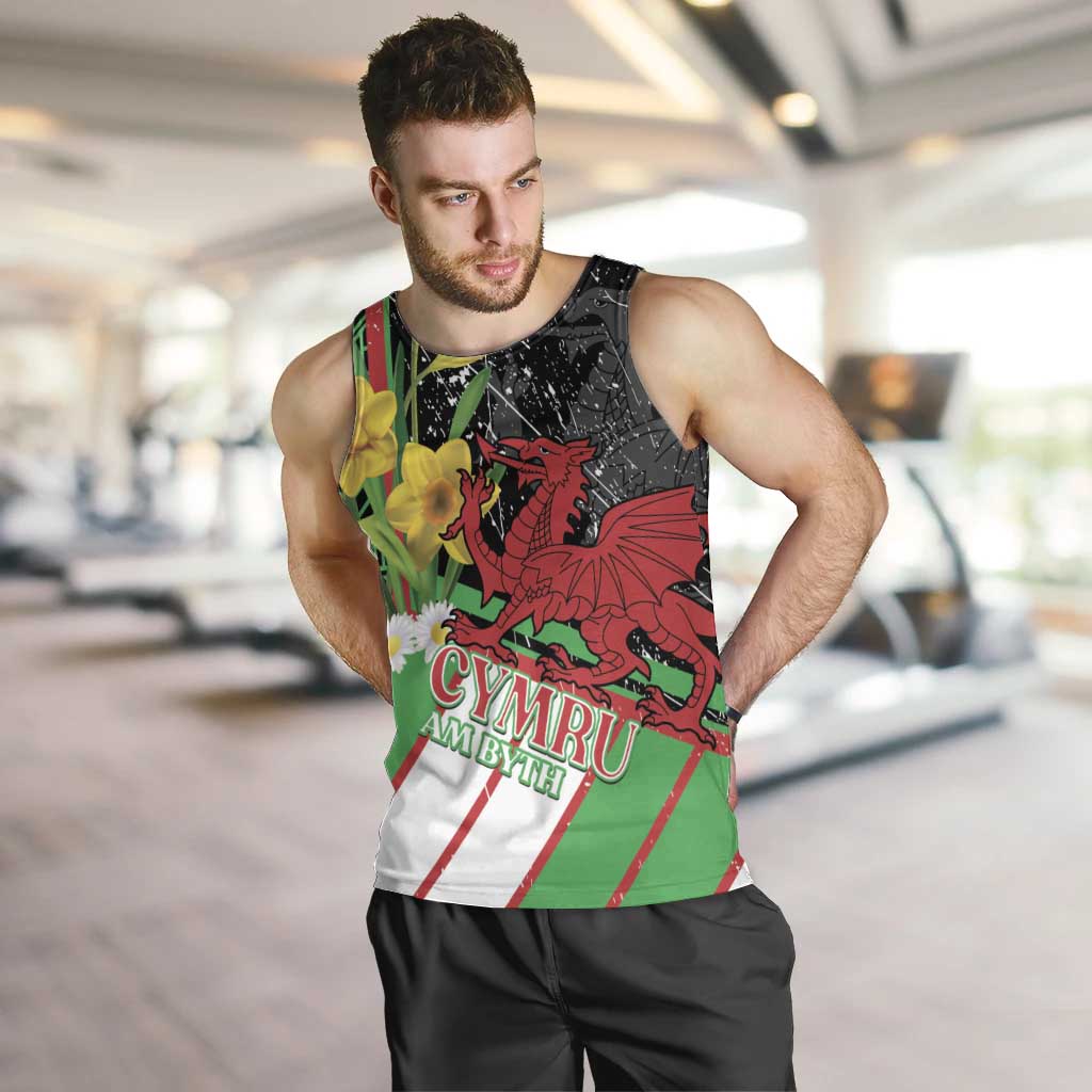 Wales Saint David's Day Men Tank Top Cymru Am Byth Welsh Dragon - Wonder Print Shop