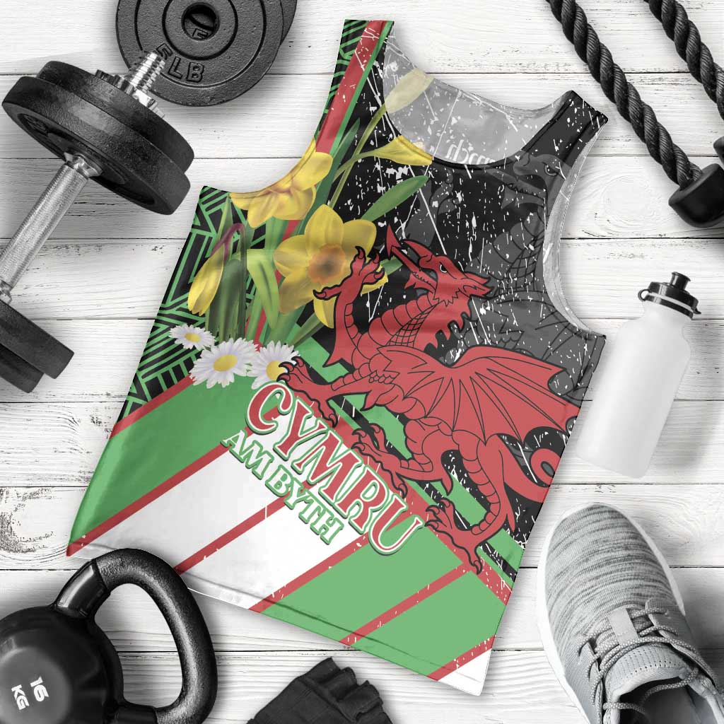 Wales Saint David's Day Men Tank Top Cymru Am Byth Welsh Dragon - Wonder Print Shop