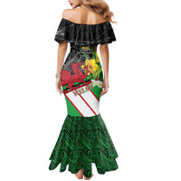 Wales Saint David's Day Mermaid Dress Cymru Am Byth Welsh Dragon - Wonder Print Shop