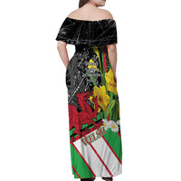 Wales Saint David's Day Off Shoulder Maxi Dress Cymru Am Byth Welsh Dragon - Wonder Print Shop