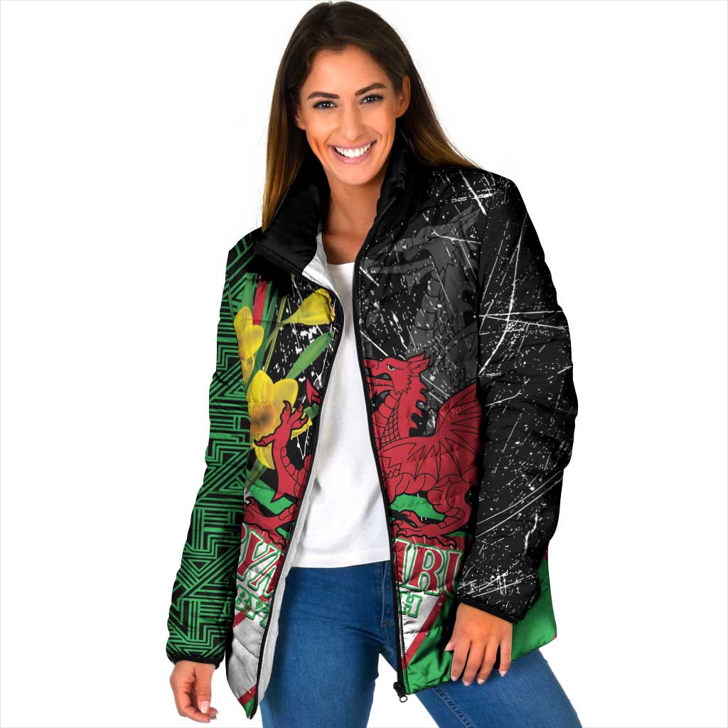Wales Saint David's Day Padded Jacket Cymru Am Byth Welsh Dragon - Wonder Print Shop