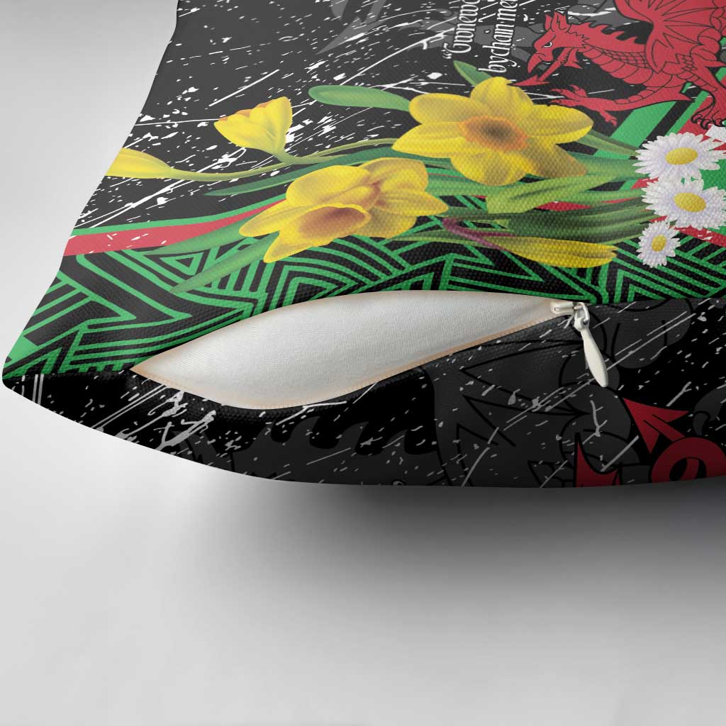 Wales Saint David's Day Pillow Cover Cymru Am Byth Welsh Dragon - Wonder Print Shop