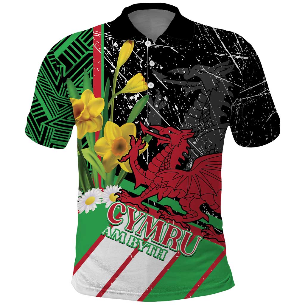 Wales Saint David's Day Polo Shirt Cymru Am Byth Welsh Dragon - Wonder Print Shop