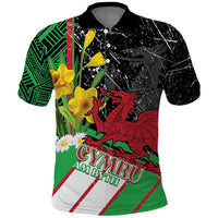 Wales Saint David's Day Polo Shirt Cymru Am Byth Welsh Dragon - Wonder Print Shop