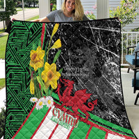 Wales Saint David's Day Quilt Cymru Am Byth Welsh Dragon - Wonder Print Shop