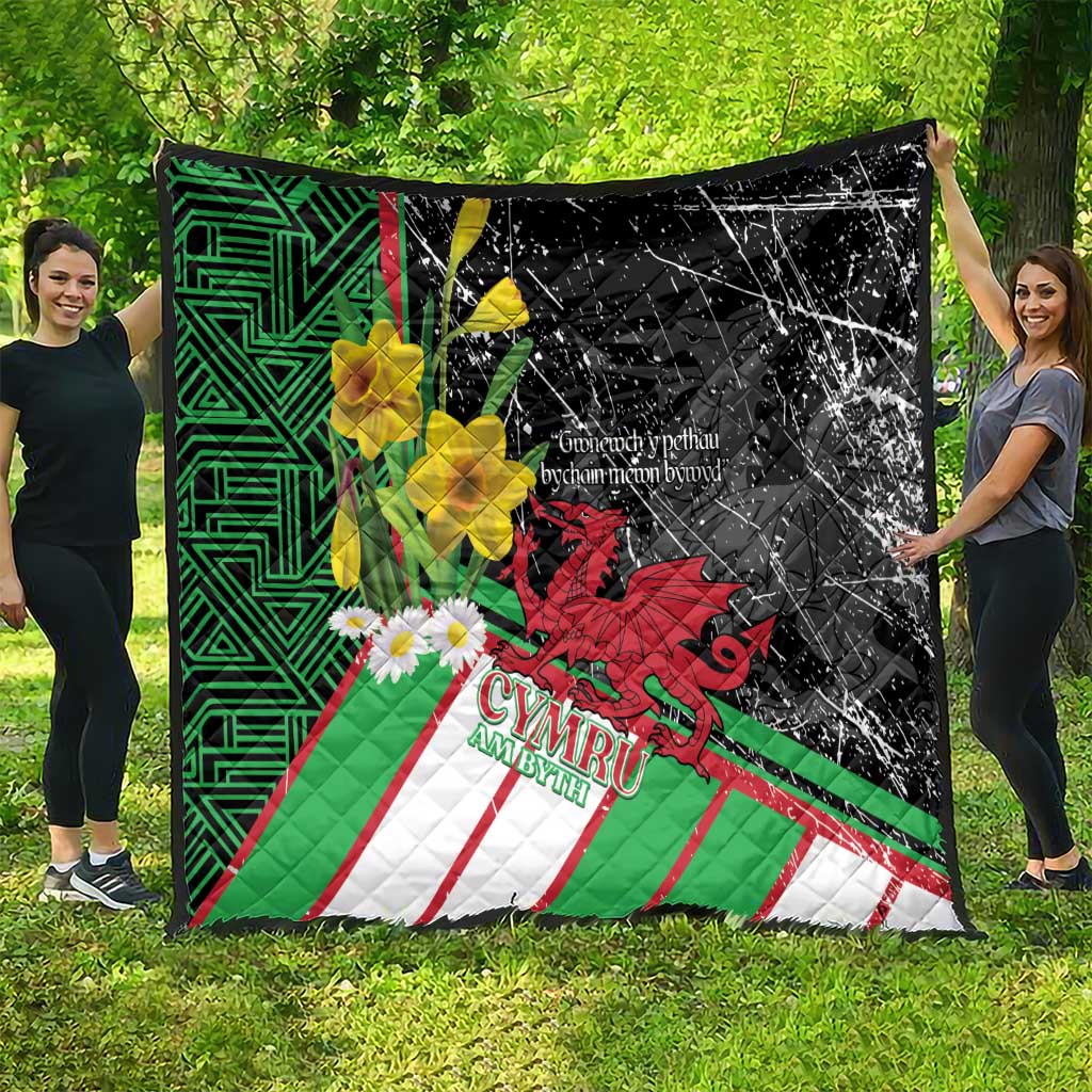 Wales Saint David's Day Quilt Cymru Am Byth Welsh Dragon - Wonder Print Shop