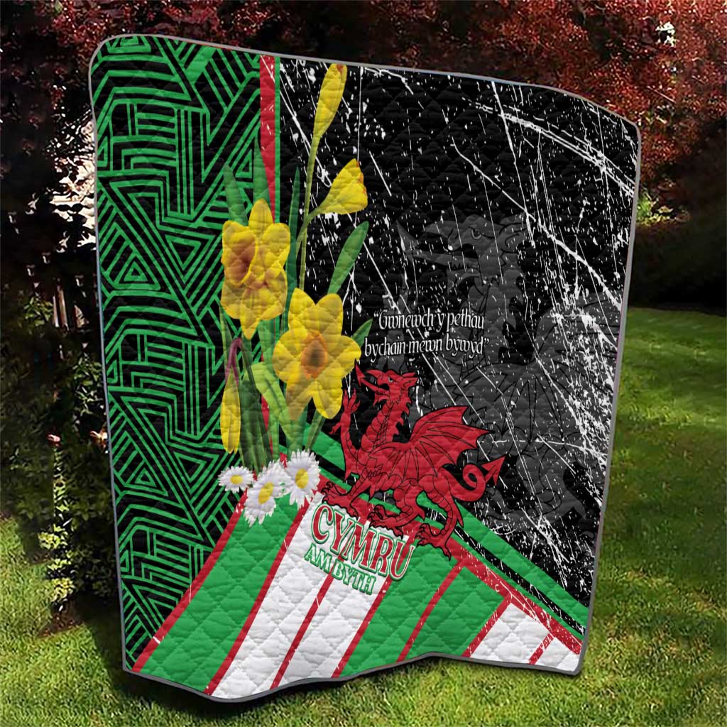 Wales Saint David's Day Quilt Cymru Am Byth Welsh Dragon - Wonder Print Shop