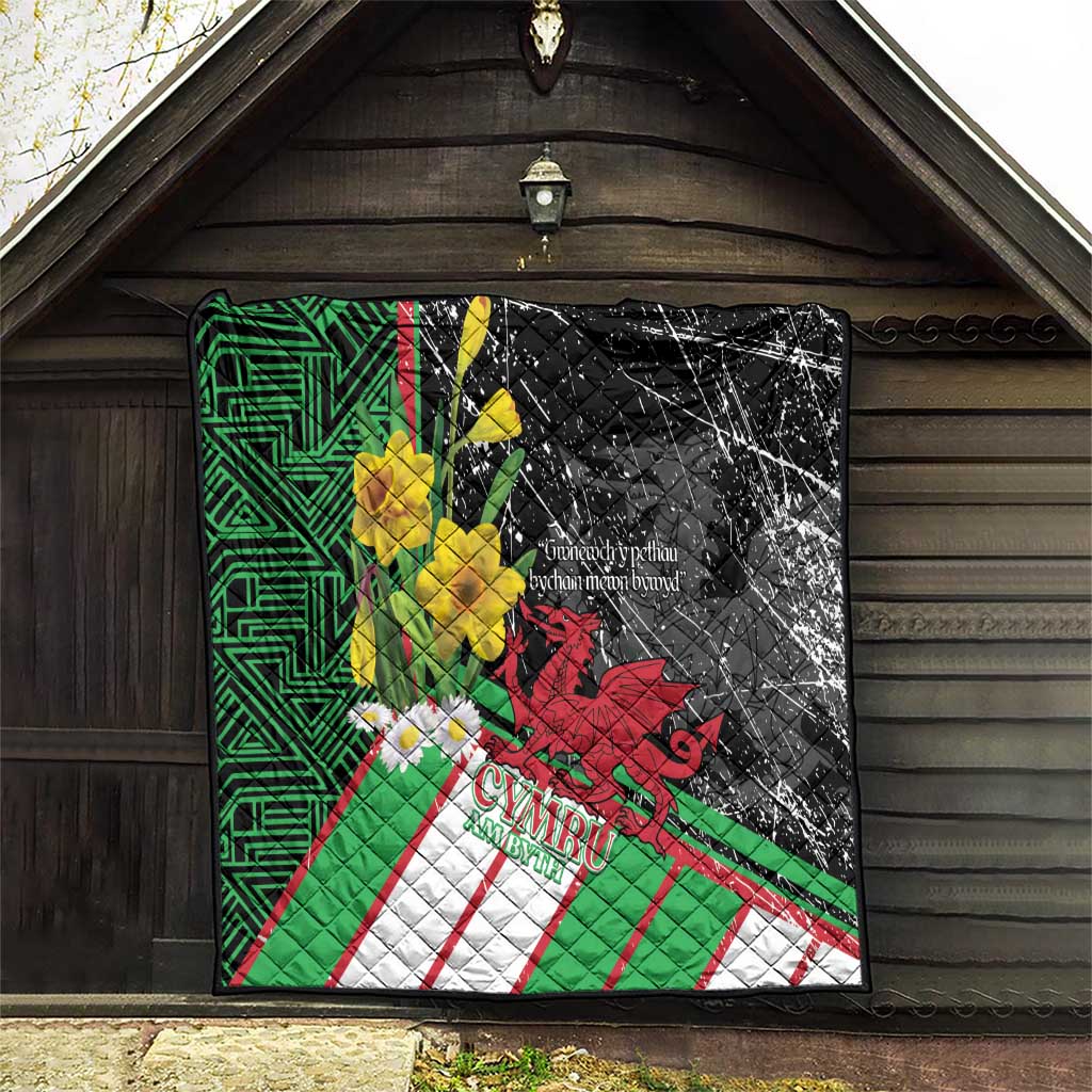 Wales Saint David's Day Quilt Cymru Am Byth Welsh Dragon - Wonder Print Shop