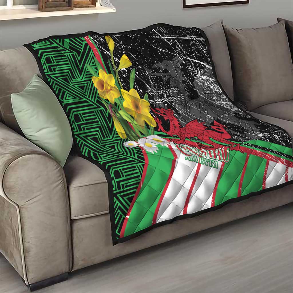 Wales Saint David's Day Quilt Cymru Am Byth Welsh Dragon - Wonder Print Shop