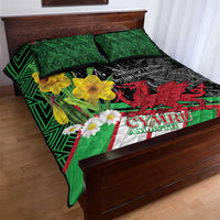 Wales Saint David's Day Quilt Bed Set Cymru Am Byth Welsh Dragon - Wonder Print Shop