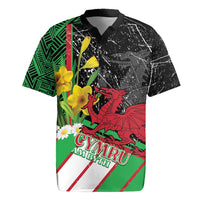 Wales Saint David's Day Rugby Jersey Cymru Am Byth Welsh Dragon - Wonder Print Shop