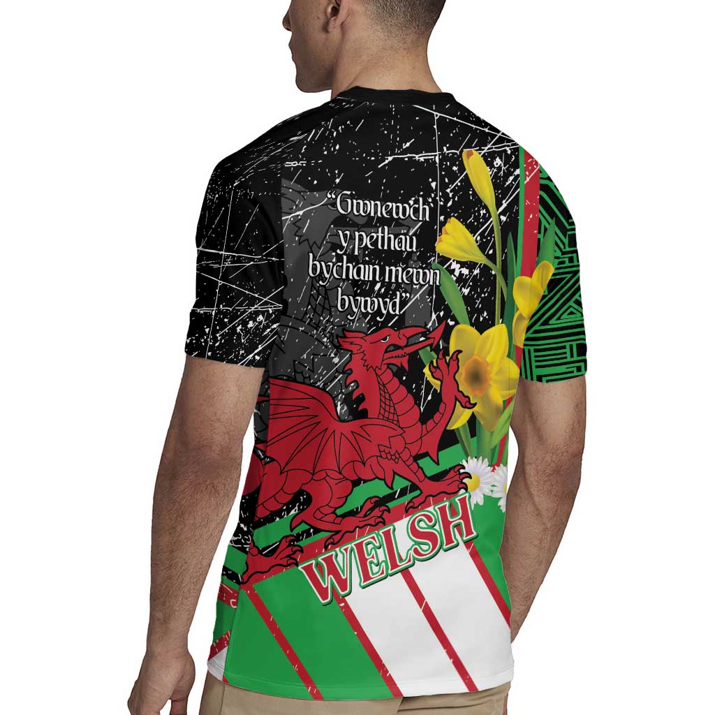 Wales Saint David's Day Rugby Jersey Cymru Am Byth Welsh Dragon - Wonder Print Shop