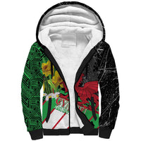 Wales Saint David's Day Sherpa Hoodie Cymru Am Byth Welsh Dragon - Wonder Print Shop