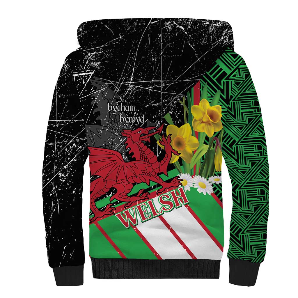Wales Saint David's Day Sherpa Hoodie Cymru Am Byth Welsh Dragon - Wonder Print Shop