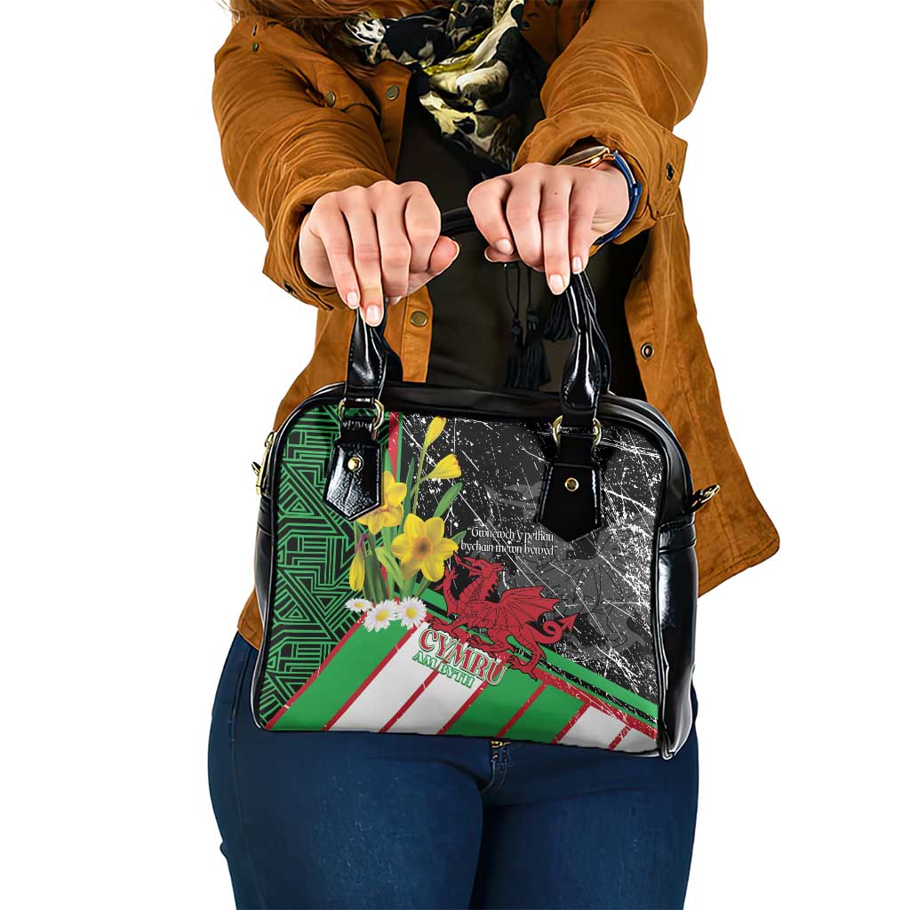 Wales Saint David's Day Shoulder Handbag Cymru Am Byth Welsh Dragon - Wonder Print Shop
