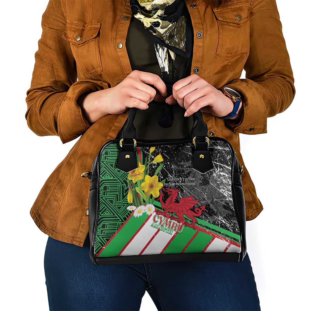Wales Saint David's Day Shoulder Handbag Cymru Am Byth Welsh Dragon - Wonder Print Shop
