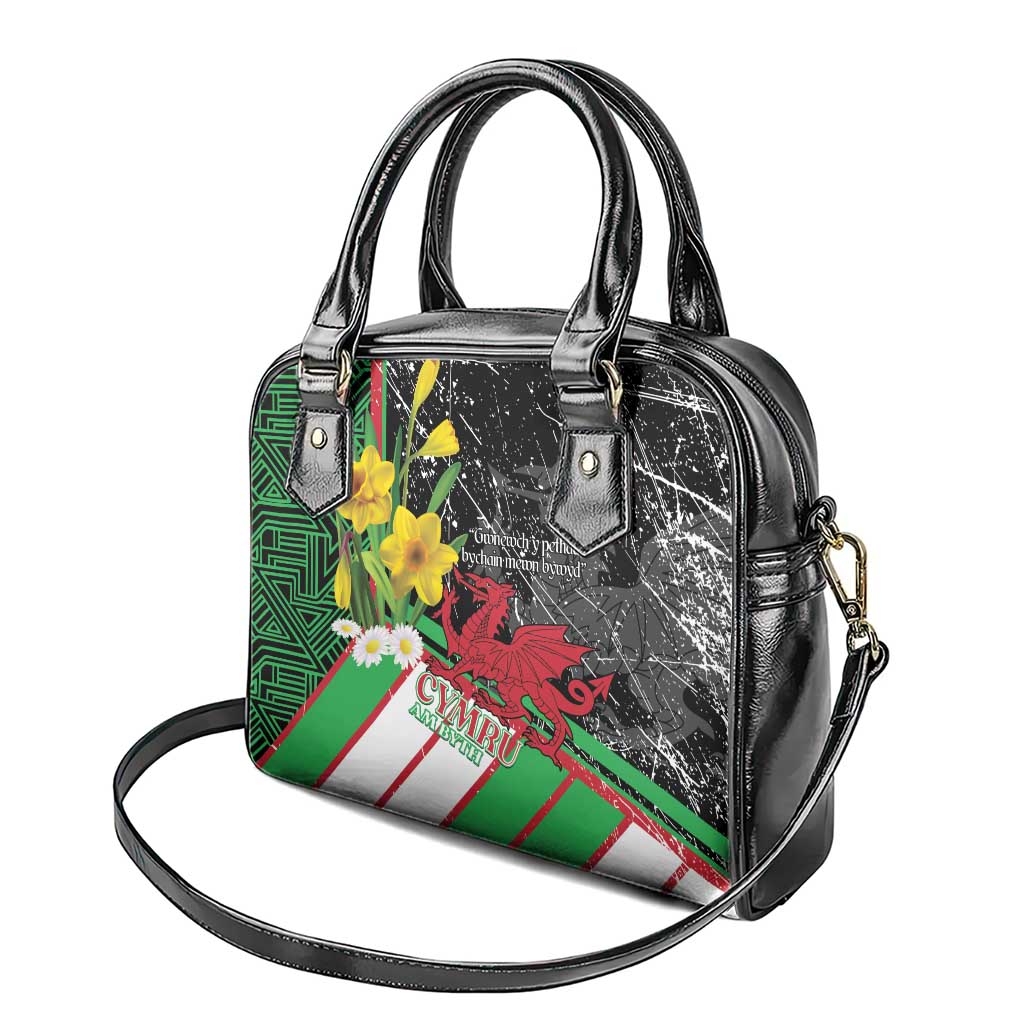 Wales Saint David's Day Shoulder Handbag Cymru Am Byth Welsh Dragon - Wonder Print Shop