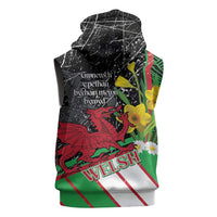 Wales Saint David's Day Sleeveless Hoodie Cymru Am Byth Welsh Dragon - Wonder Print Shop