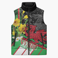 Wales Saint David's Day Sleeveless Puffer Jacket Cymru Am Byth Welsh Dragon - Wonder Print Shop
