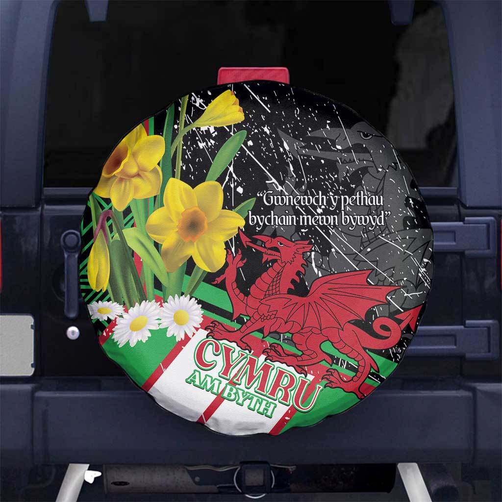 Wales Saint David's Day Spare Tire Cover Cymru Am Byth Welsh Dragon - Wonder Print Shop
