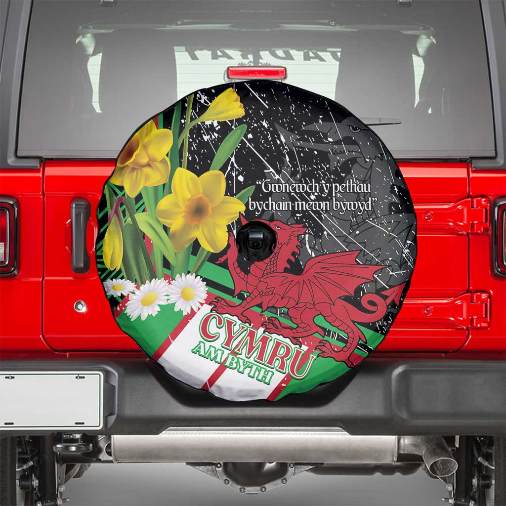 Wales Saint David's Day Spare Tire Cover Cymru Am Byth Welsh Dragon - Wonder Print Shop