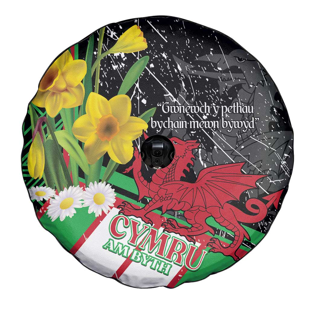 Wales Saint David's Day Spare Tire Cover Cymru Am Byth Welsh Dragon - Wonder Print Shop