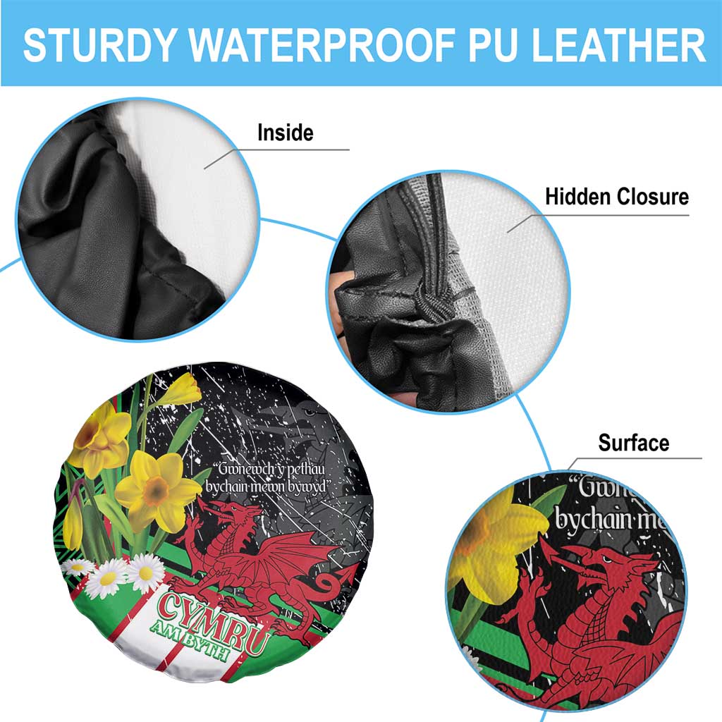 Wales Saint David's Day Spare Tire Cover Cymru Am Byth Welsh Dragon - Wonder Print Shop