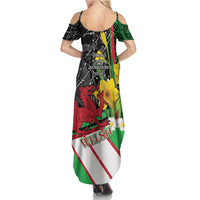Wales Saint David's Day Summer Maxi Dress Cymru Am Byth Welsh Dragon - Wonder Print Shop