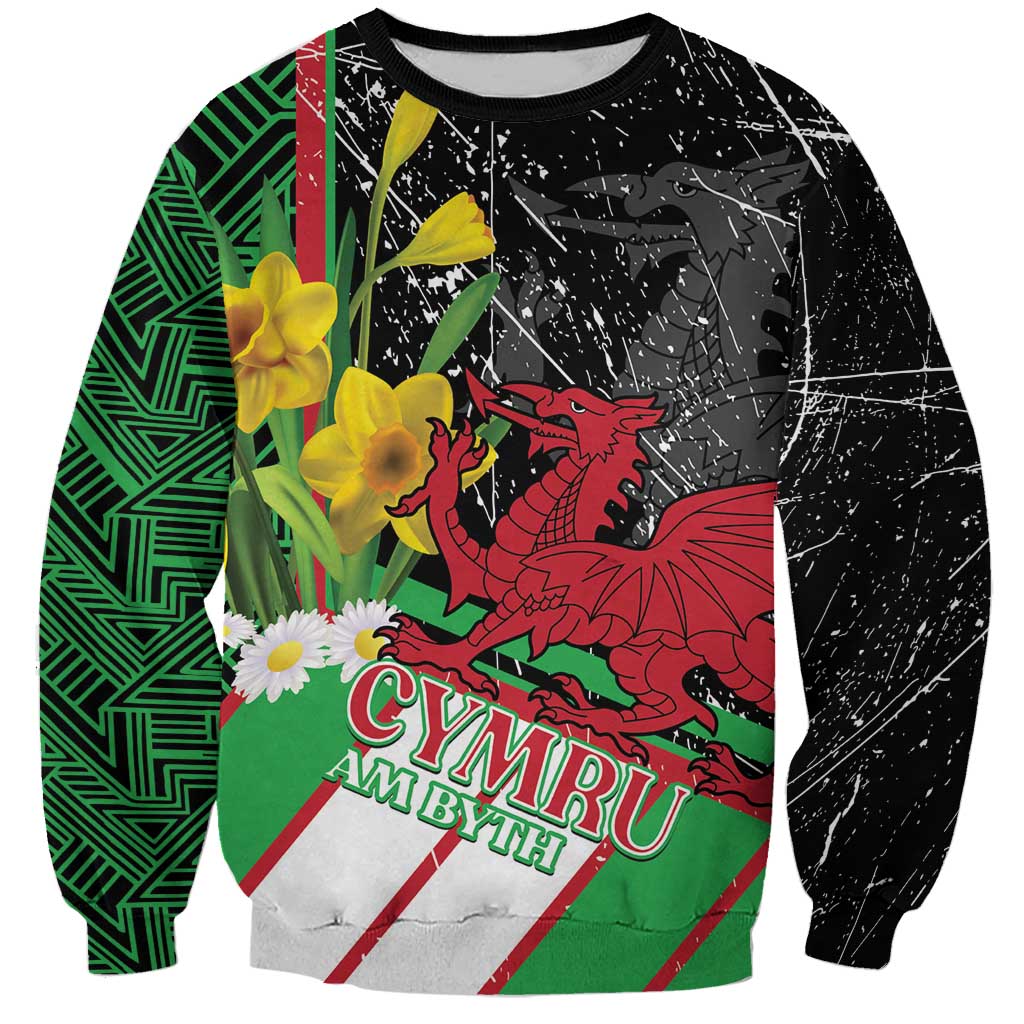 Wales Saint David's Day Sweatshirt Cymru Am Byth Welsh Dragon - Wonder Print Shop