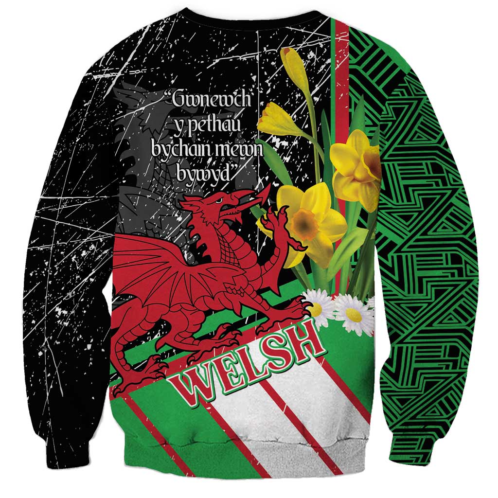 Wales Saint David's Day Sweatshirt Cymru Am Byth Welsh Dragon - Wonder Print Shop