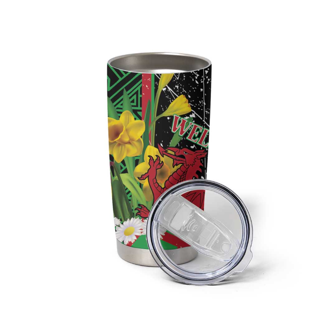 Wales Saint David's Day Tumbler Cup Cymru Am Byth Welsh Dragon - Wonder Print Shop