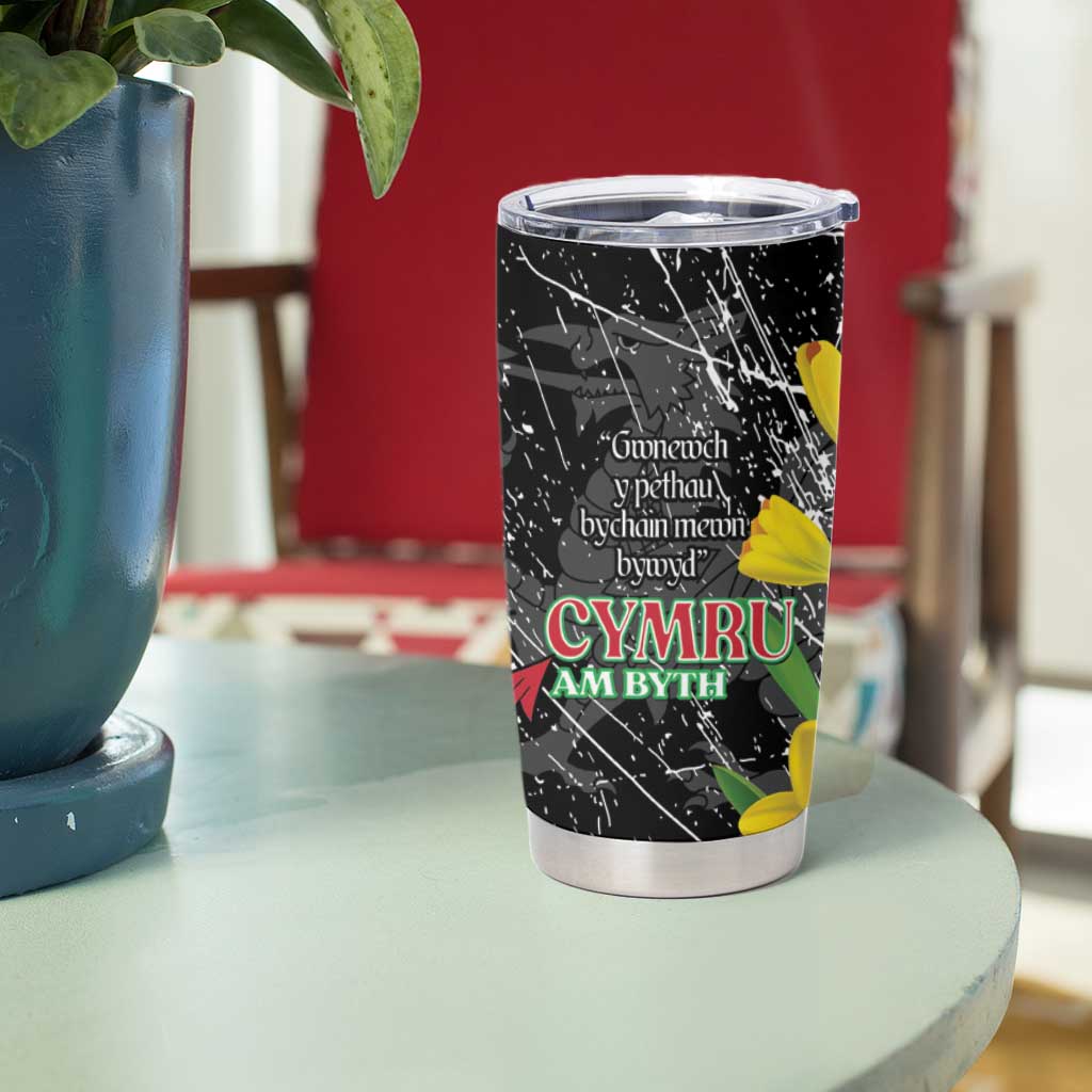 Wales Saint David's Day Tumbler Cup Cymru Am Byth Welsh Dragon - Wonder Print Shop
