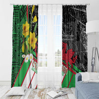 Wales Saint David's Day Window Curtain Cymru Am Byth Welsh Dragon - Wonder Print Shop
