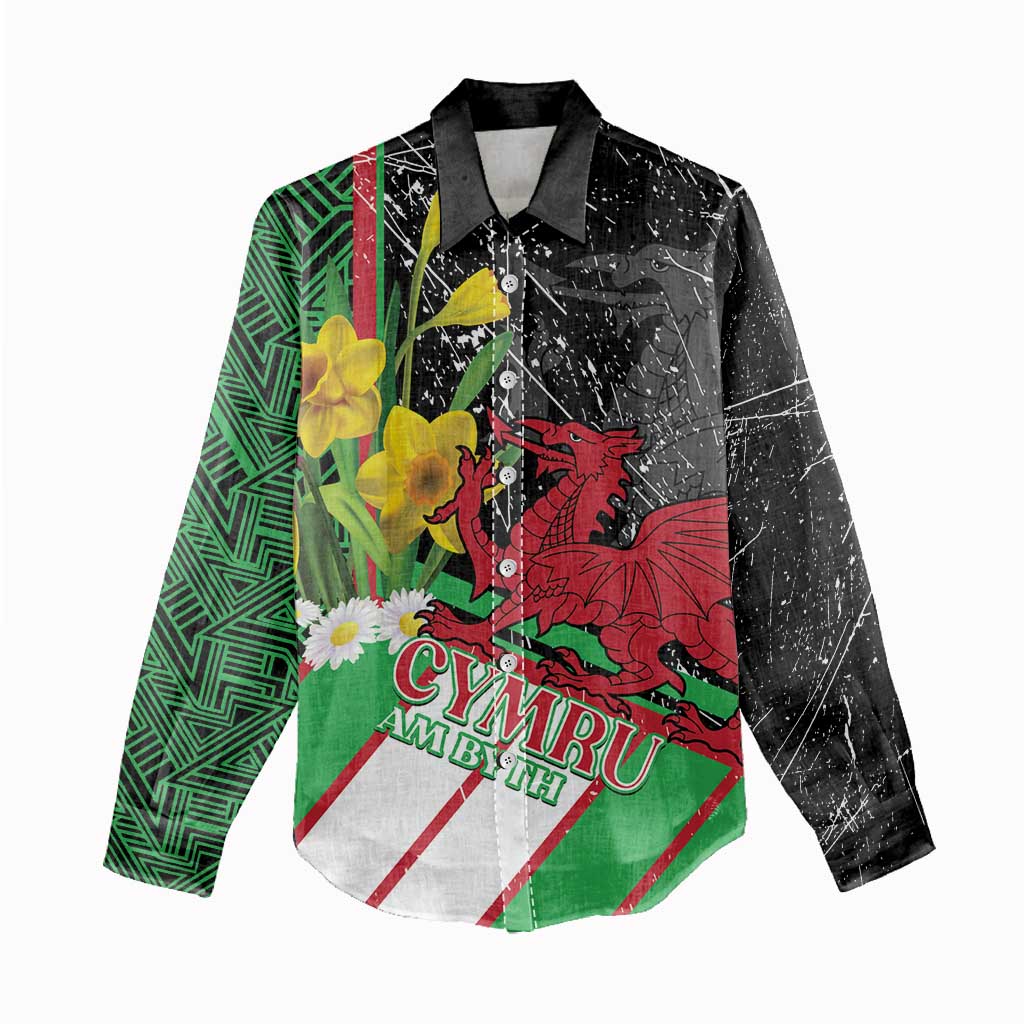 Wales Saint David's Day Women Casual Shirt Cymru Am Byth Welsh Dragon - Wonder Print Shop