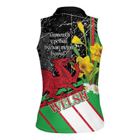 Wales Saint David's Day Women Sleeveless Polo Shirt Cymru Am Byth Welsh Dragon - Wonder Print Shop