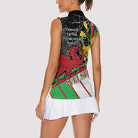 Wales Saint David's Day Women Sleeveless Polo Shirt Cymru Am Byth Welsh Dragon - Wonder Print Shop