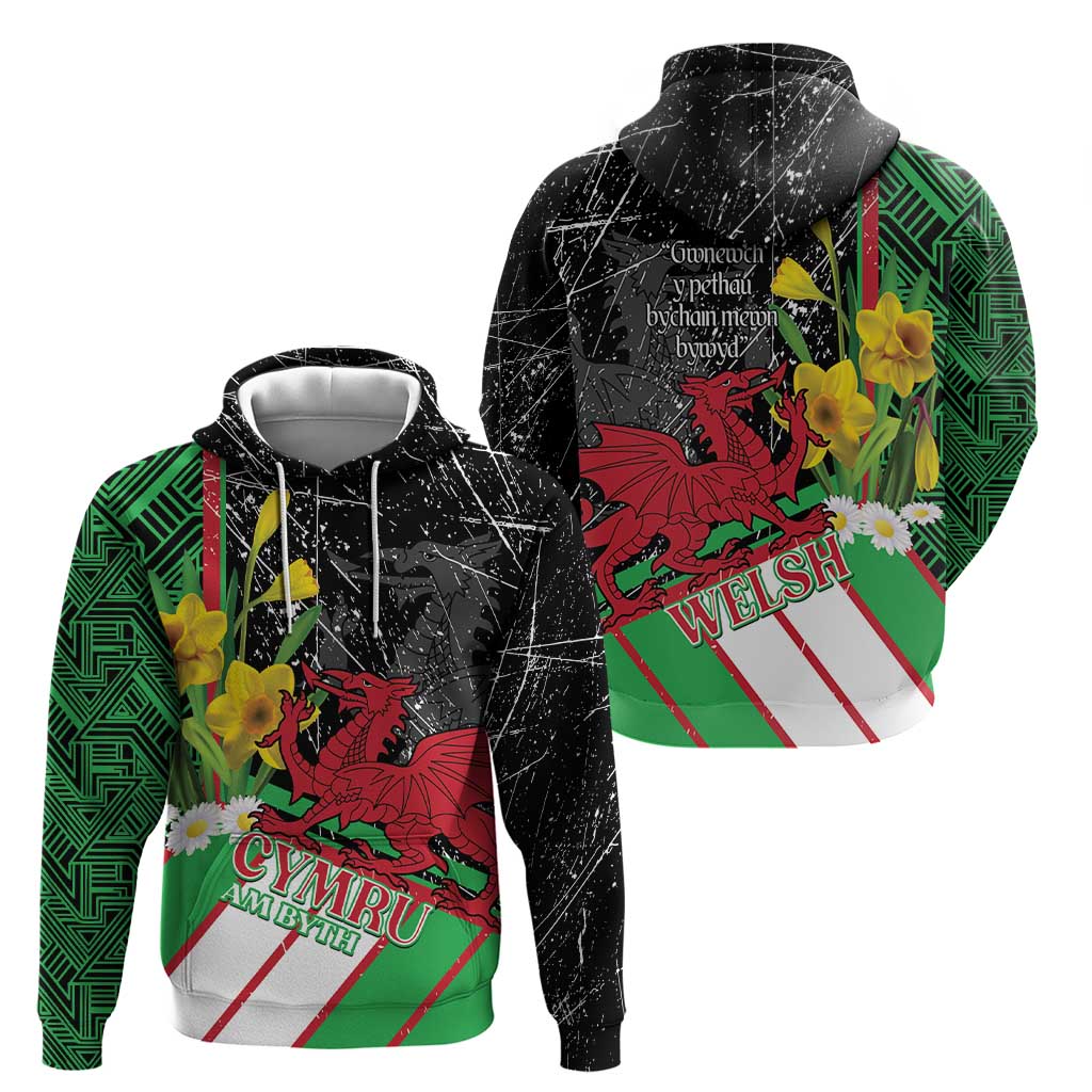 Wales Saint David's Day Zip Hoodie Cymru Am Byth Welsh Dragon - Wonder Print Shop