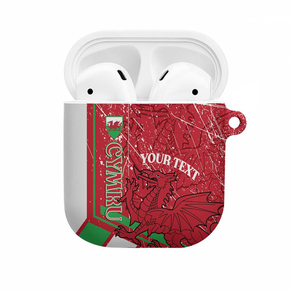 Wales Football Custom AirPods Case 2026 Come On Cymru Grunge Style - Wonder Print Shop