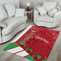 Wales Football Custom Area Rug 2026 Come On Cymru Grunge Style - Wonder Print Shop